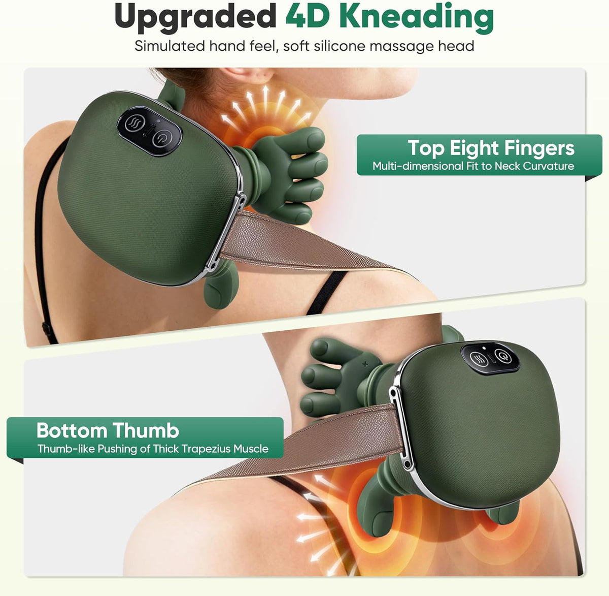 The Handiva Massager with Heat Neck Massagers, Deep Tissue 3D Kneading Shiatsu™