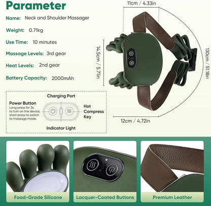 The Handiva Massager with Heat Neck Massagers, Deep Tissue 3D Kneading Shiatsu™